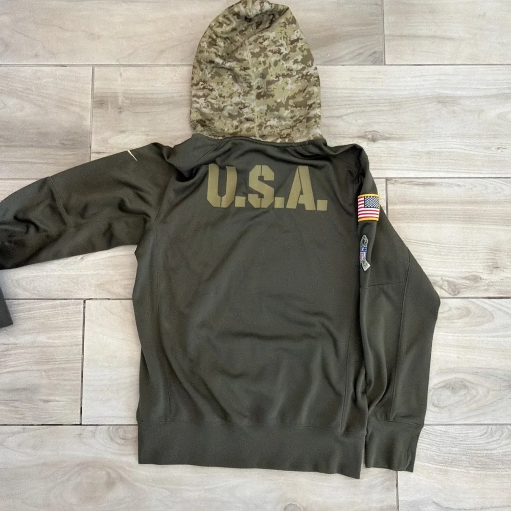 Nike Minnesota Vikings Salute to Service Hoodie Small S Green USA NFL Dri-FIT